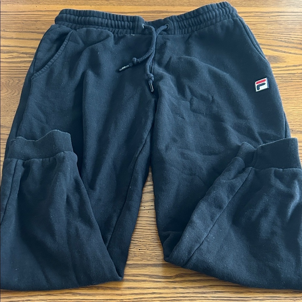 Fila Black Jogger Pants with Logo/9